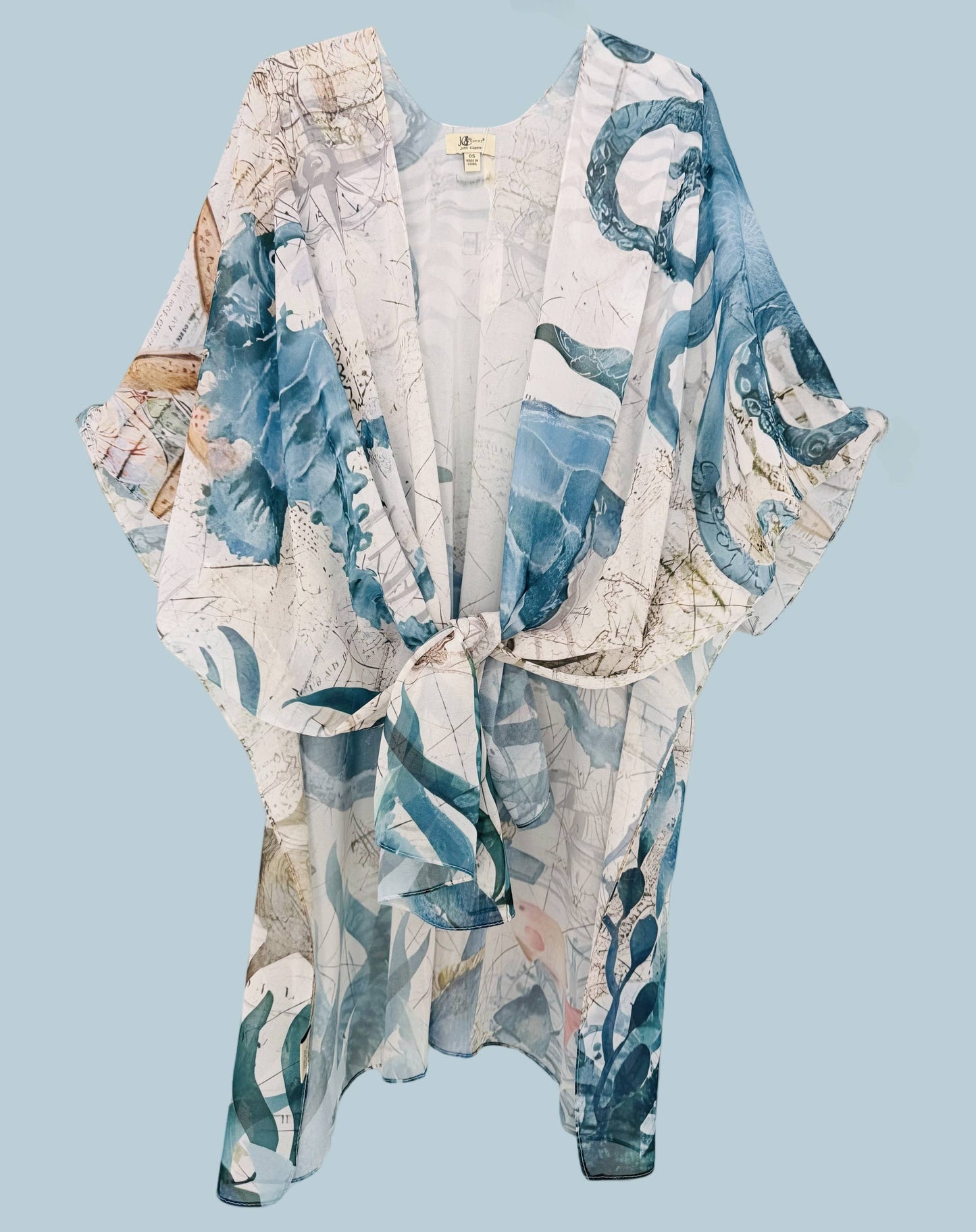Ocean Spirit Kimono – Sea Turtle, Seahorse & Octopus