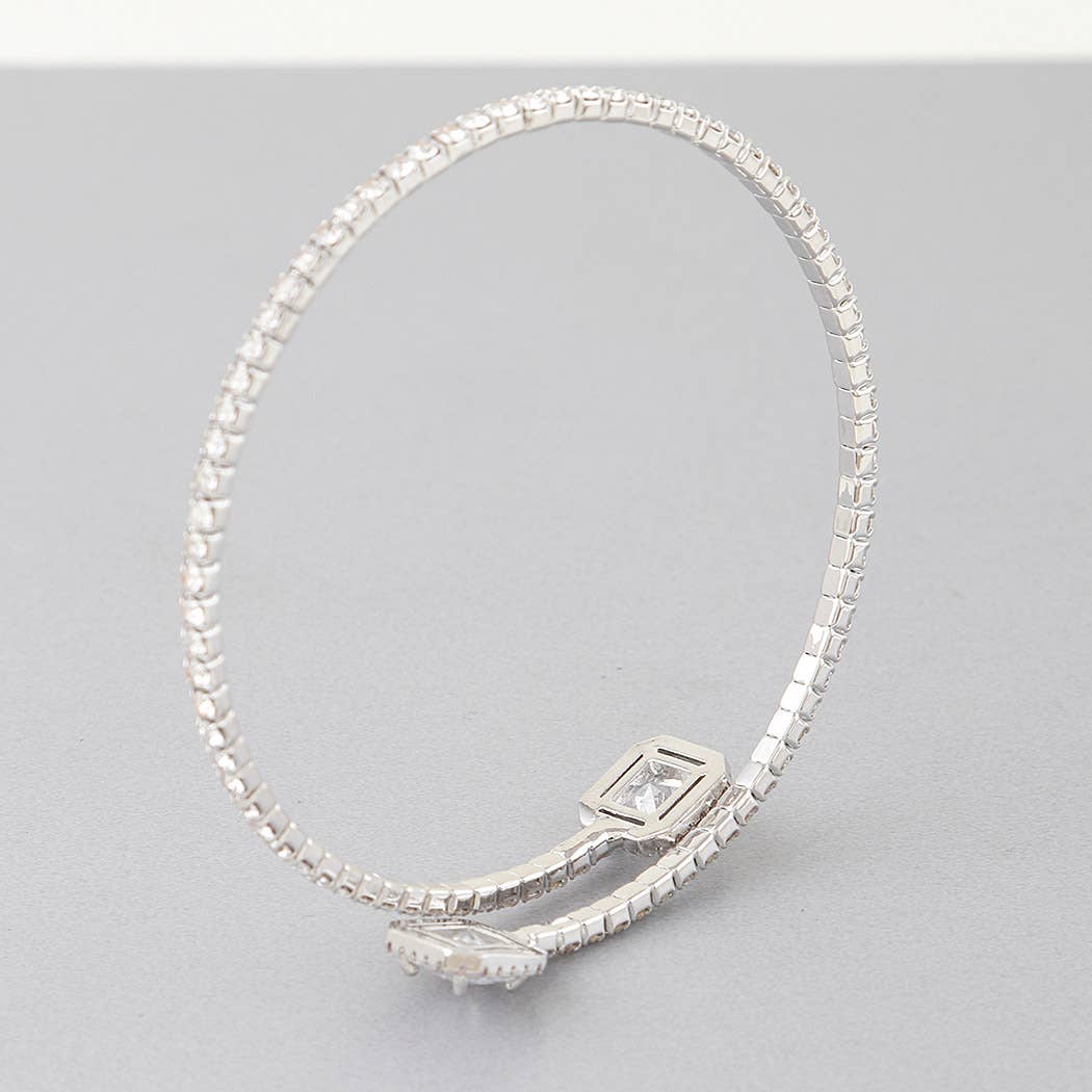 Cubic Rhinestone Wrap Bracelet