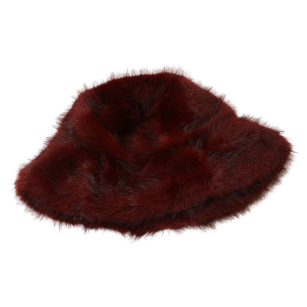 Soft Plush Faux Fur Winter Bucket Hat