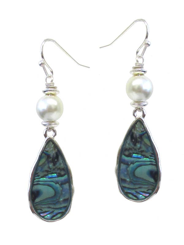 TEAR ABALONE PEARL EARRING