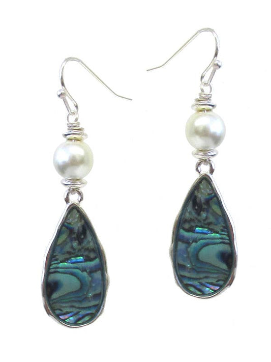 TEAR ABALONE PEARL EARRING