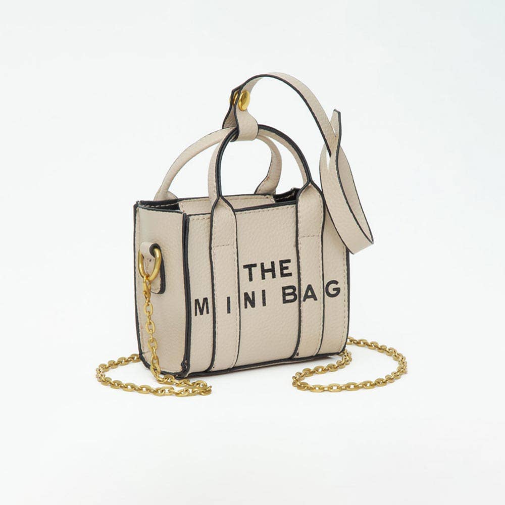 THE MINI BAG Message Pointed Faux Leather Bag Charm / Mini Bag / Crossbody Bag