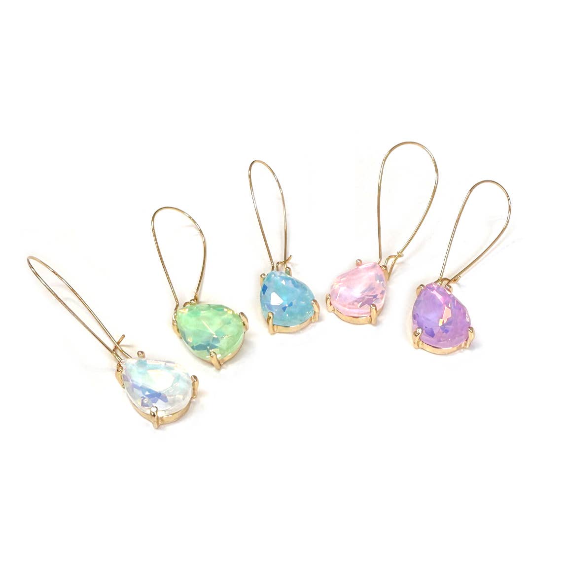Teardrop Glass Bead  w/Kidney Wire Earrings