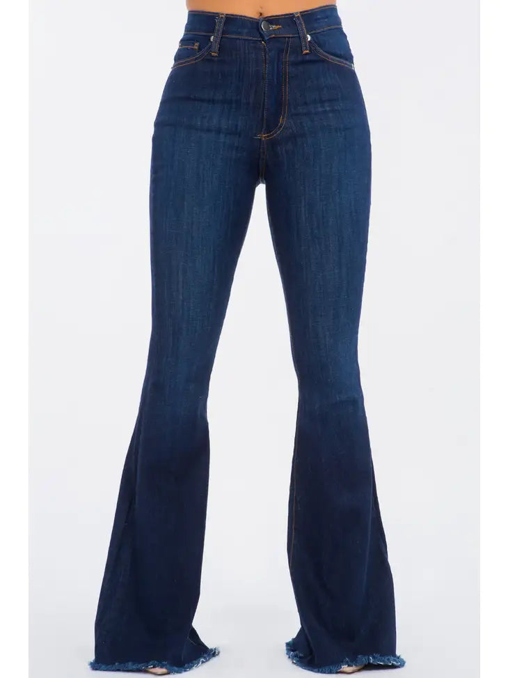 Bell Bottom Jean in Dark Denim