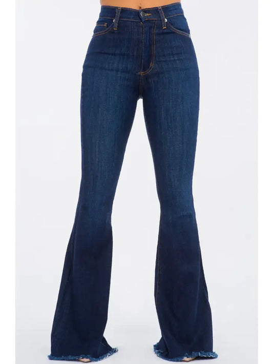 Bell Bottom Jean in Dark Denim