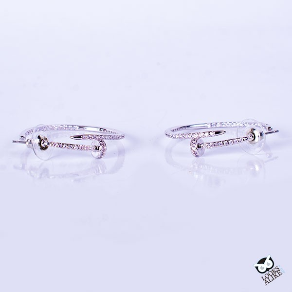 Crystal Nail Hoops