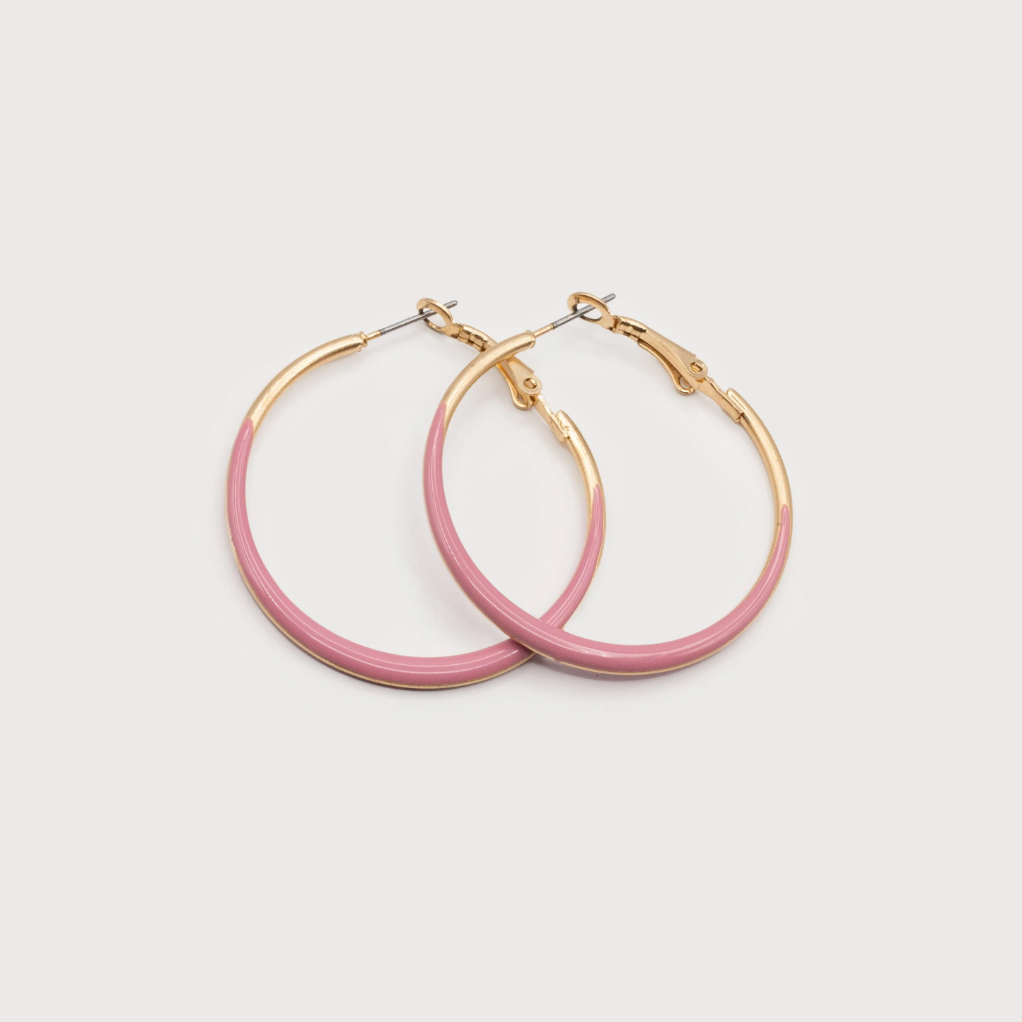 COLORED METAL HOOPS - GOLD