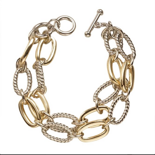 Double Link Classic Toggle Bracelet