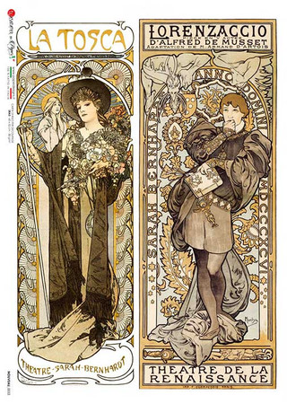 Paper Designs Rice Paper Sarah Bernhardt Theatre Posters PD NOUVEAU 0033