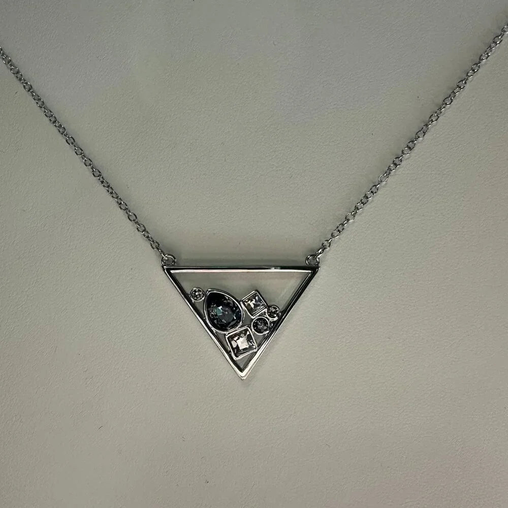 Touchstone Crystal by Swarovski High Point Necklace – Silver Tone