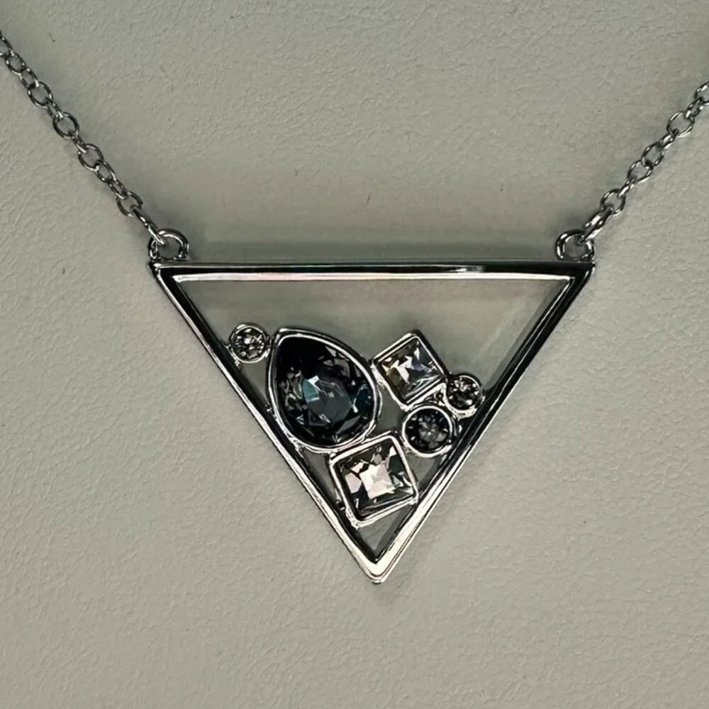 Touchstone Crystal by Swarovski High Point Necklace – Silver Tone