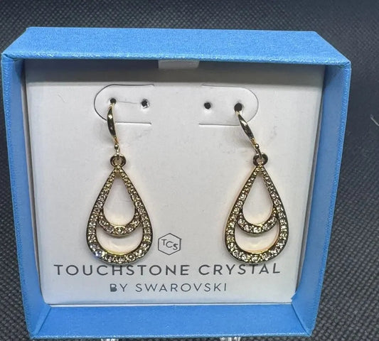 Touchstone Crystal by Swarovski Radiating Loops Earrings -1407E
