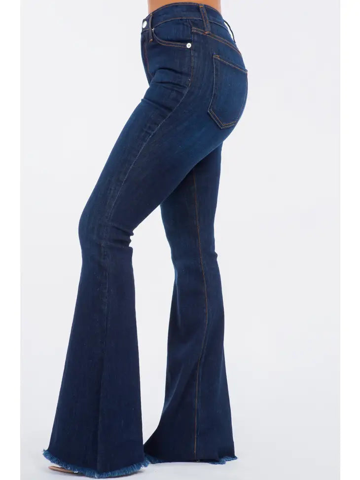 Bell Bottom Jean in Dark Denim