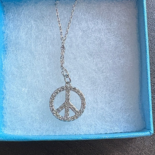 Make Peace Pendant Necklace