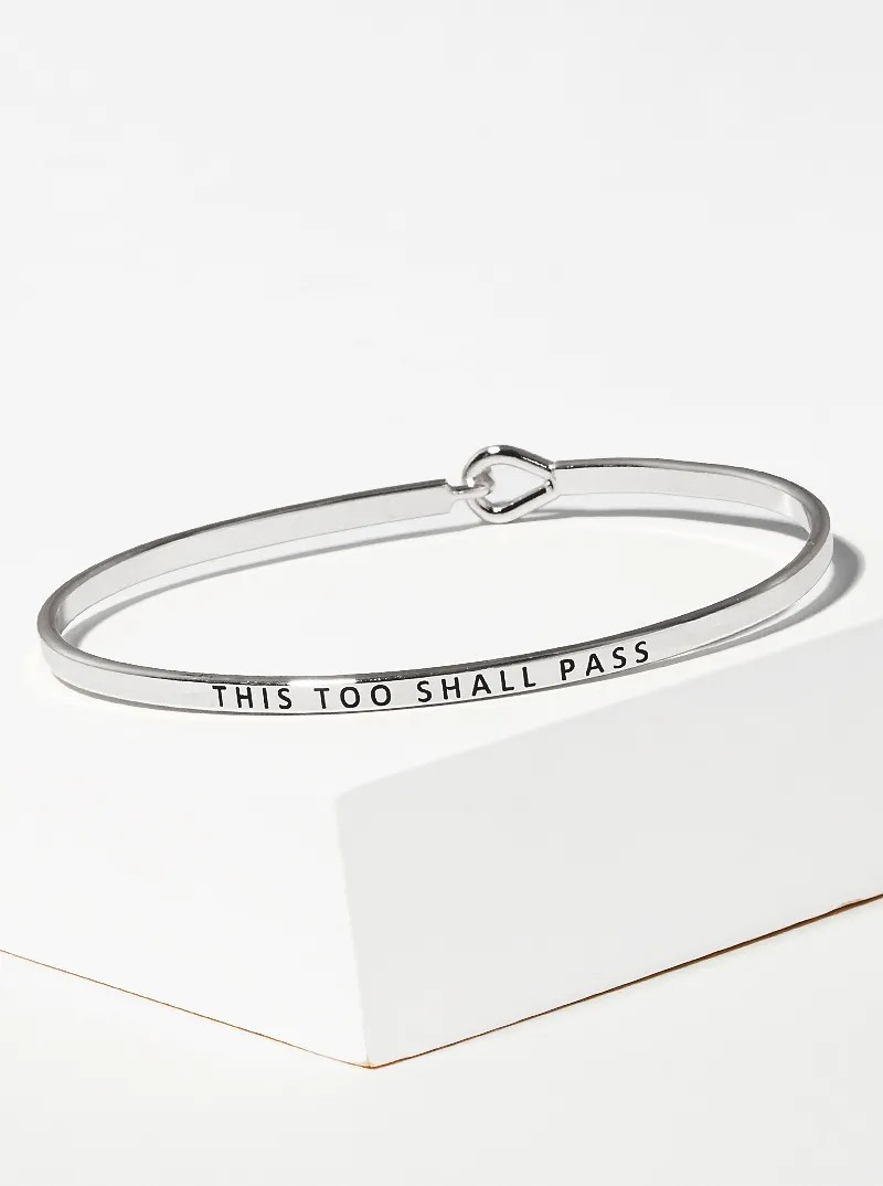 Engraved Inspirational Bangle Bracelet