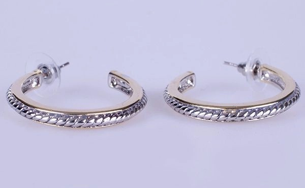 Cable Hoop Earrings