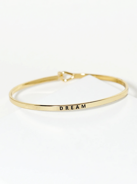 Engraved Inspirational Bangle Bracelet