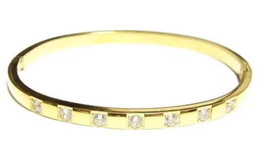 Gold & Rhinestone Bracelet