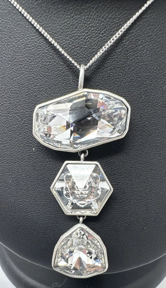 Touchstone Crystal 3-Crystal Pendant Necklace