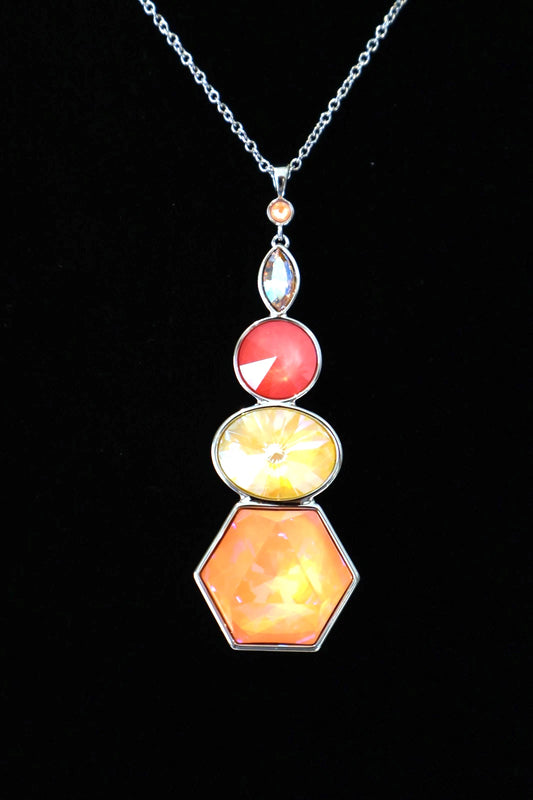 Touchstone Crystal by Swarovski Summer Delite Pendant – Peachy