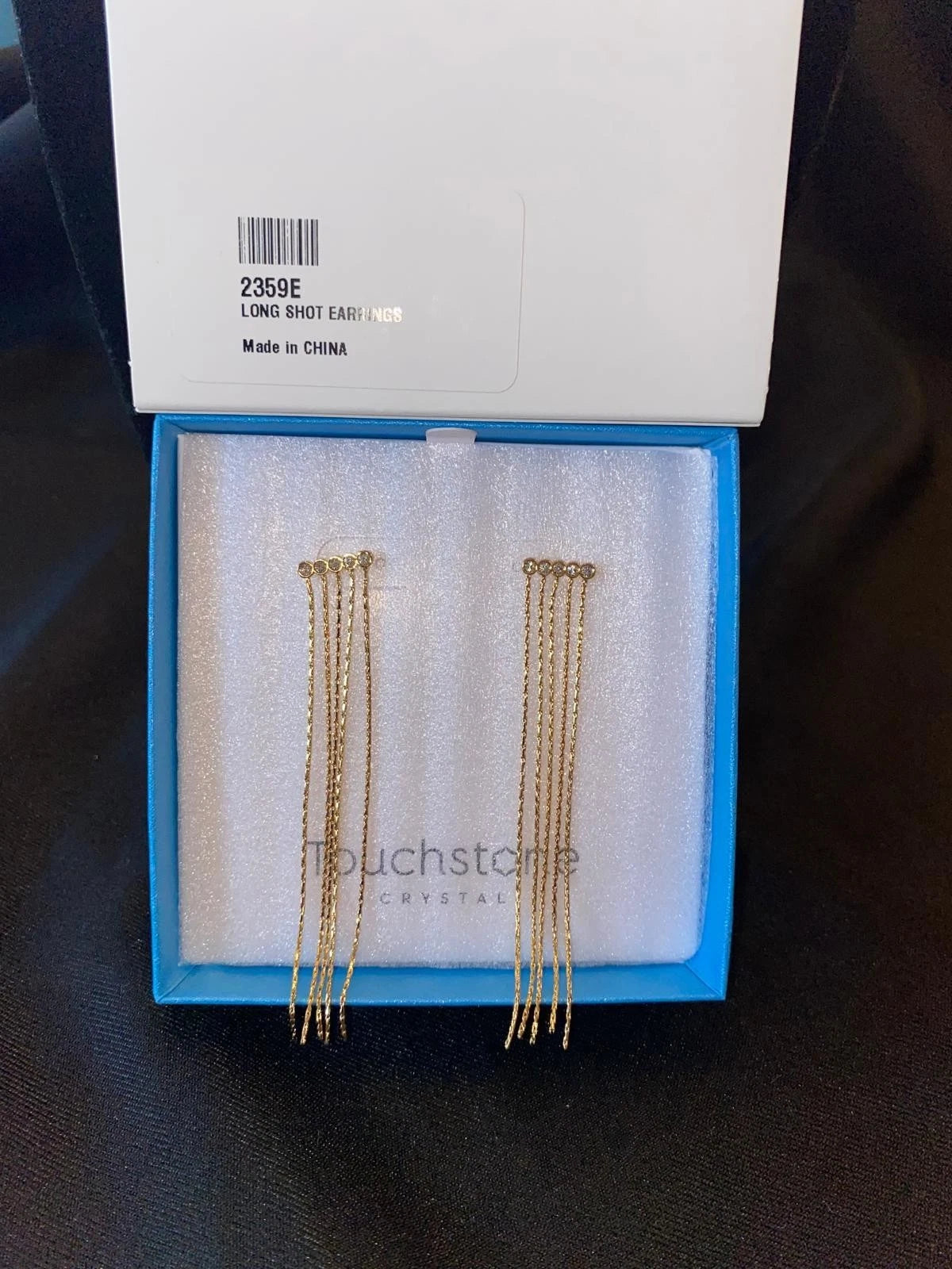 Touchstone Crystal by Swarovski Long Shot Earrings