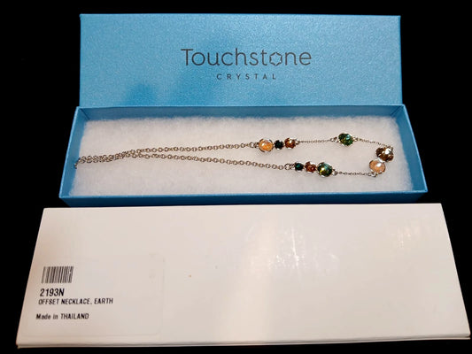 Touchstone Crystal by Swarovski Offset Necklace, Earth