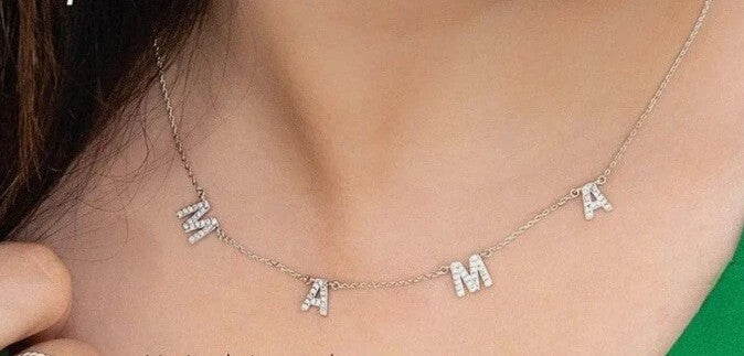 Touchstone Crystal by Swarovski Mama Necklace Silver
