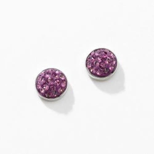 Touchstone Crystal by Swarovski February Birthstone Earrings