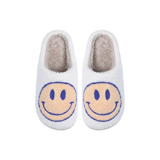 Happy Face Comfort Fluffy Fur Slider Slipper For Adult -