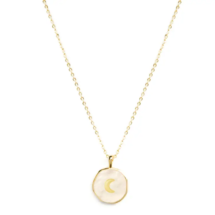 Shell with Moon Pendant Necklace