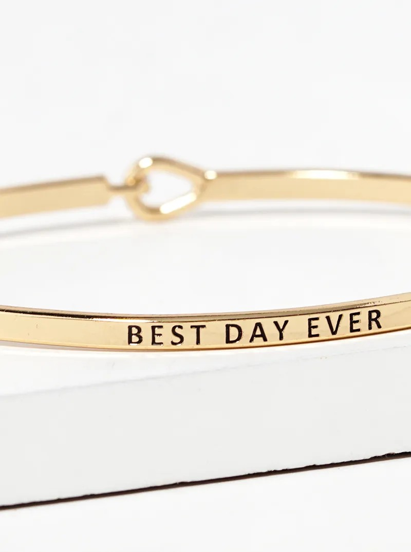 Engraved Inspirational Bangle Bracelet