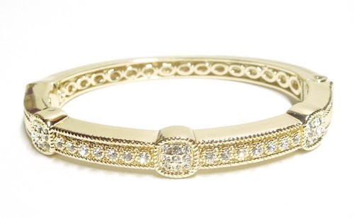 Gold Pave RH CZ Bracelet